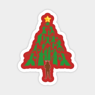 Samurai Warrior Christmas tree Magnet