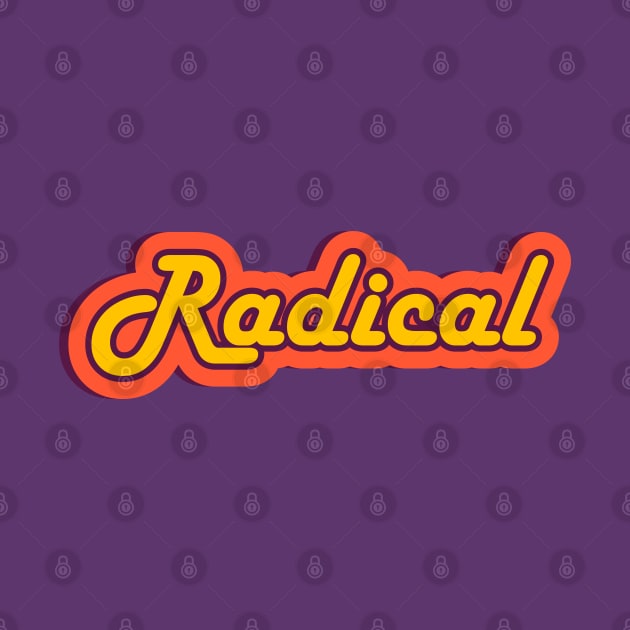 Radical Retro Text, Colorful 80s Slang Word by JahmarsArtistry - APA