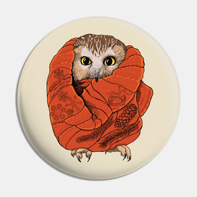 Rockefeller The Owl white Pin by mernstw