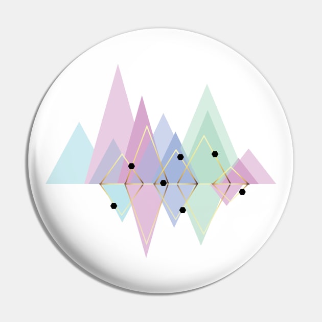 Abstract Mountains Triangles Pastels | Geometry Pin by Art by Ergate