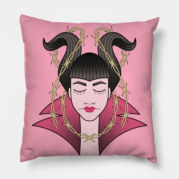 Maleficent Pillow by freshinkstain