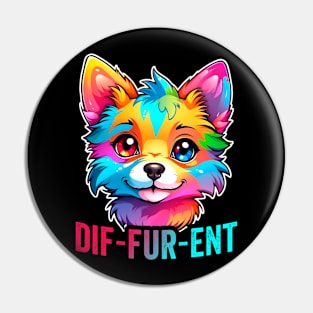 Furry Fandom Cute Fursona Anthro Art Pin