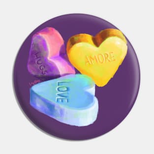 Candy hearts Pin