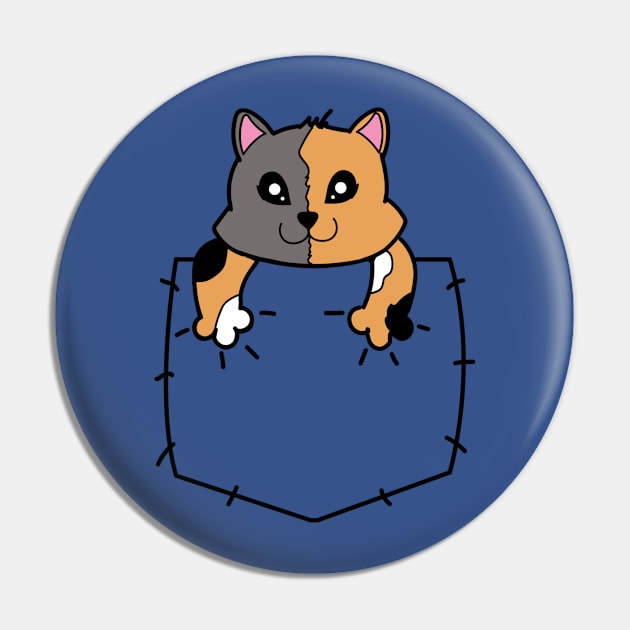 Pocket Cat Pin by Drawin4U