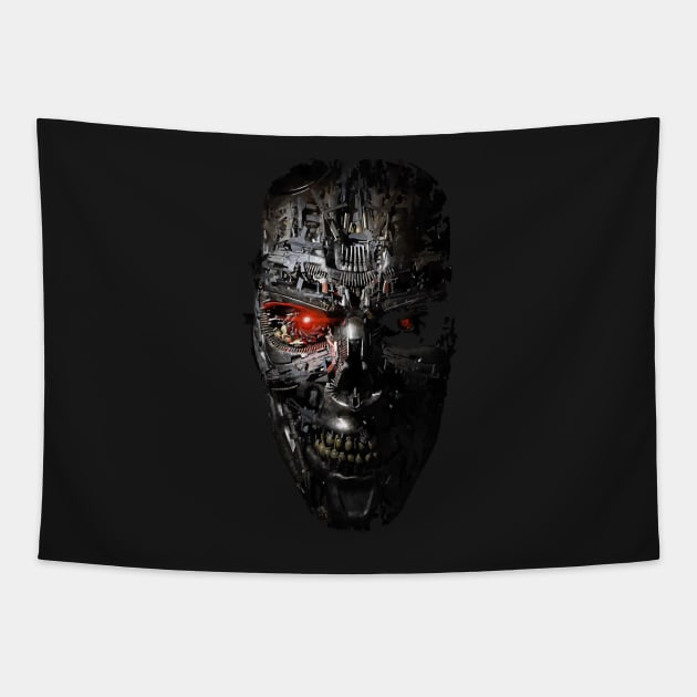 Robot face Tapestry by AdiDsgn