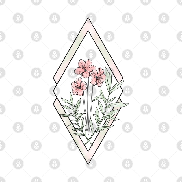 Geometric flower illustration by destinybetts