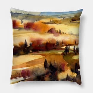 Tuscan countryside Pillow