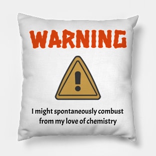 Spontaneously Combust Chemistry Pillow