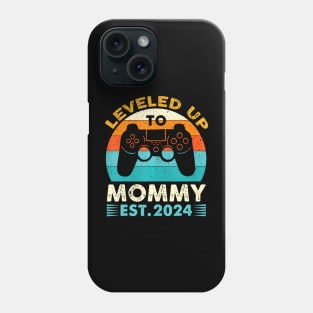 Leveled Up To Mommy Est 2024 First Time Mom 2024 Gamer Phone Case