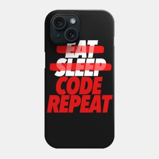 Eat Sleep Code Repeat - Computer Programmer CLI Phone Case