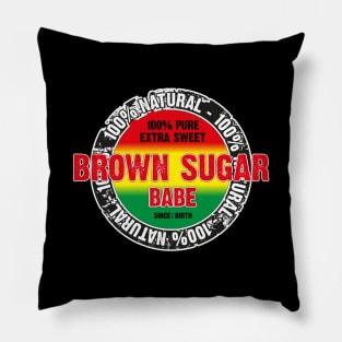 Brown Sugar Babe Beautiful Black Woman Pillow