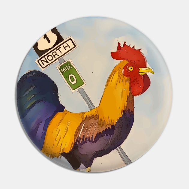 Key West Rooster add Mile Marker 0, Florida Pin by WelshDesigns