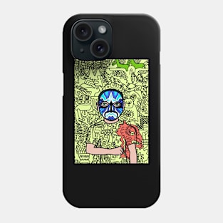 Unveiling the Digital Mona Lisa: NFT Character - MaleMask Doodle on TeePublic Phone Case