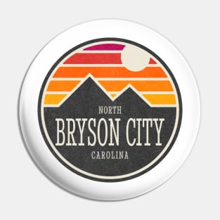 Visiting NC Mountain Cities Bryson City, NC Sunset Pin