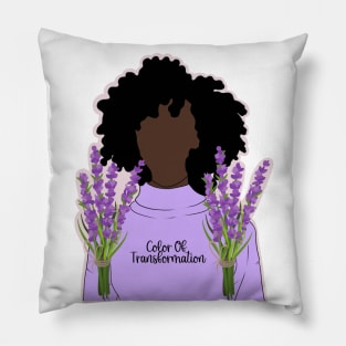 Lovely Lavender Black Women Art // Coins and Connections Pillow