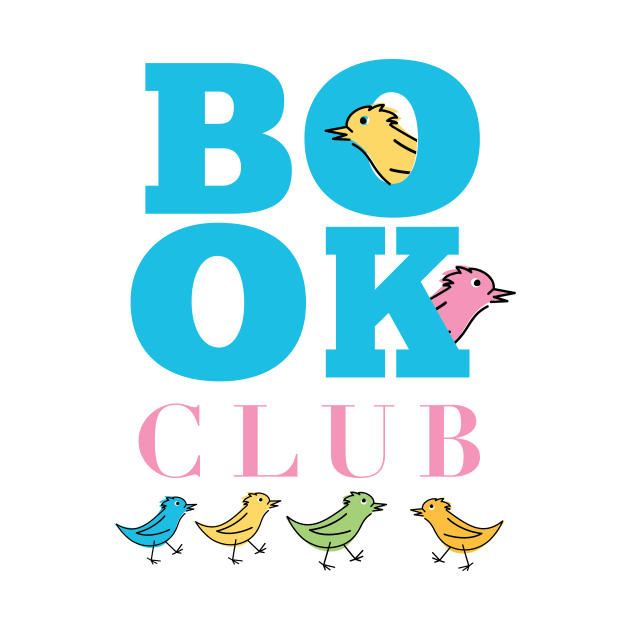 Cute Book Club With Birds by SWON Design