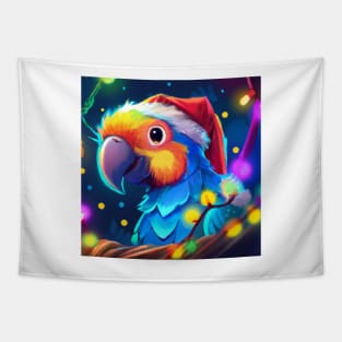 Cute Parrot Drawing Tapestry