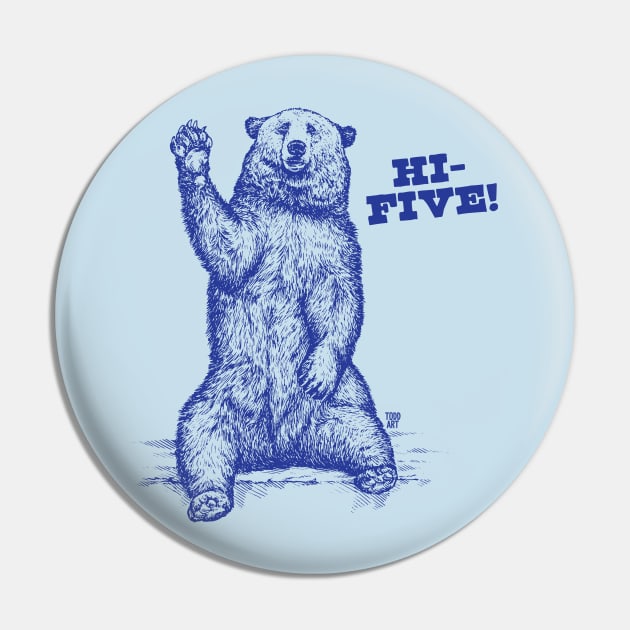 HI FIVE Pin by toddgoldmanart