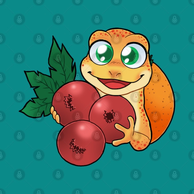 Gecko with fruits by Grethe_B