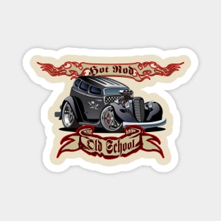 Cartoon hot rod Magnet