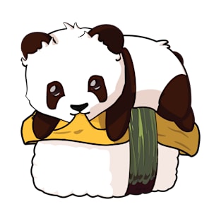 Panda on a tamago sushi T-Shirt