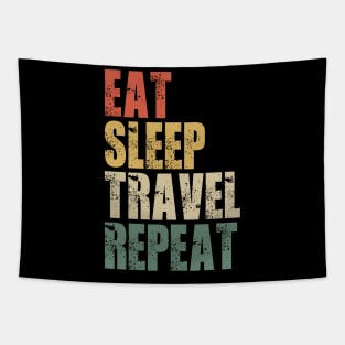 Eat Sleep Travel Repeat Tapestry