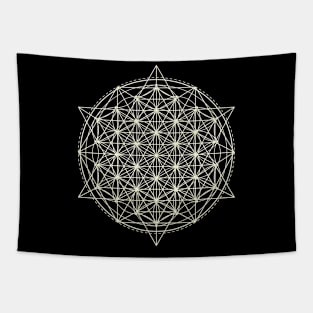 Flower of Life Sacred Geometry Metatron's Cube Tapestry