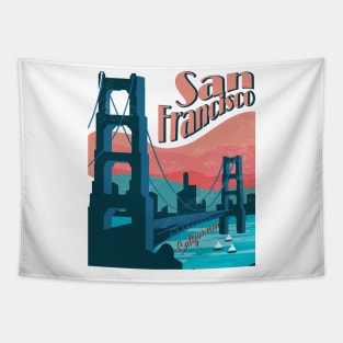 San Francisco red Tapestry