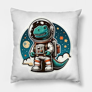 Dinosaur In Space Pillow