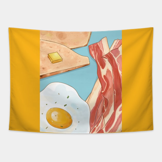 Breakfast Illustration Tapestry by Genesis