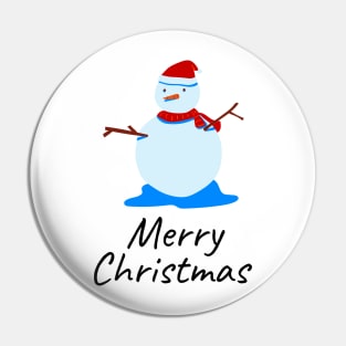 Marry Christmas Snowman Pin