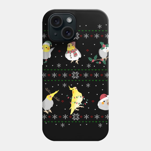 cockatiel ugly christmas Phone Case by FandomizedRose