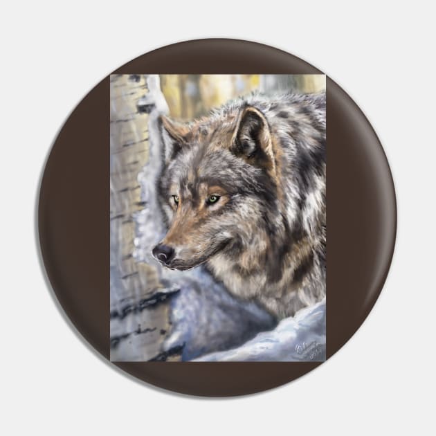 Wolf in the Woods Pin by brittney_taylor13