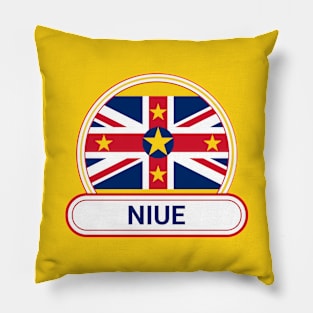 Niue Country Badge - Niue Flag Pillow