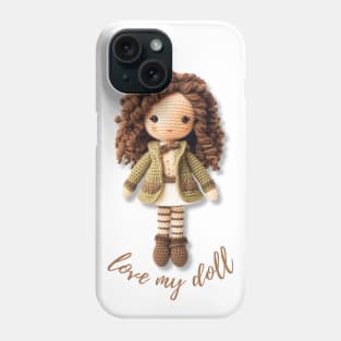 Handmade Wool Doll, Cozy and Cute - design 1 Phone Case