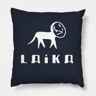 laika dog (white) Pillow