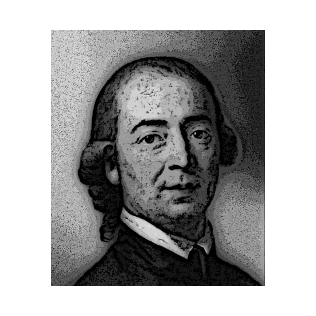 Johann Gottfried Herder Black And White Portrait | Johann Gottfried Herder Artwork 2 by JustLit