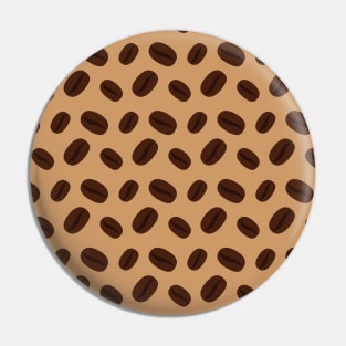 Cool Brown Coffee beans pattern Pin