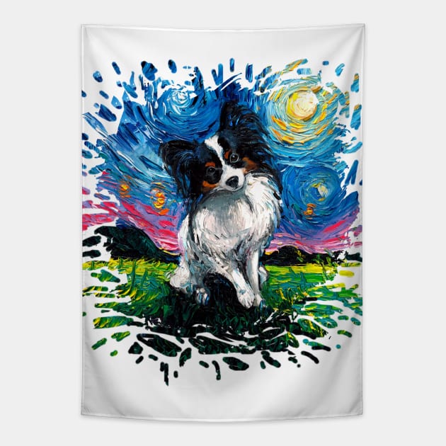 Papillon Night (splash version) Tapestry by sagittariusgallery