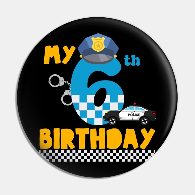 Custom Police Birthday Tee 6th Birthday Gift Police Birthday Outfit Police Birthday party boy tee Police car Cop birthday copy Pin by FortuneFrenzy