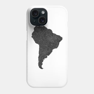 South America Map and Pattern Phone Case