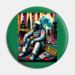 Astronaut Crime Pin