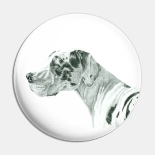 Great dane - harlequin Pin