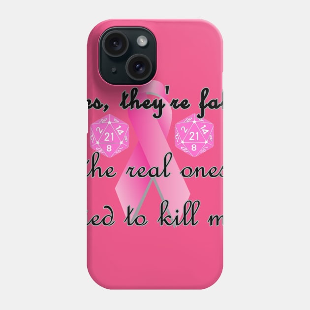 Yes they're fake, the real ones tried to kill Pink Ribbon And D21 Phone Case by AgelessGames