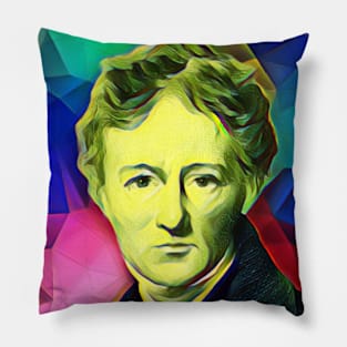 Charles Lamb Colourful Portrait | Charles Lamb Artwork 7 Pillow