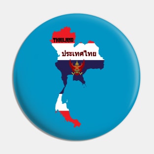 Thailand flag & map Pin