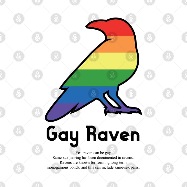 Gay Raven G8b - Can animals be gay series - meme gift t-shirt by FOGSJ