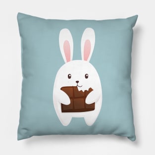 Little cute bunny with chocolate Pillow