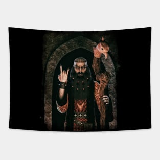 Metal Wizard green Tapestry