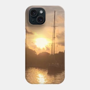 Sailing into Sunset Bliss: Paxos Coastal Sunset Artwork Phone Case